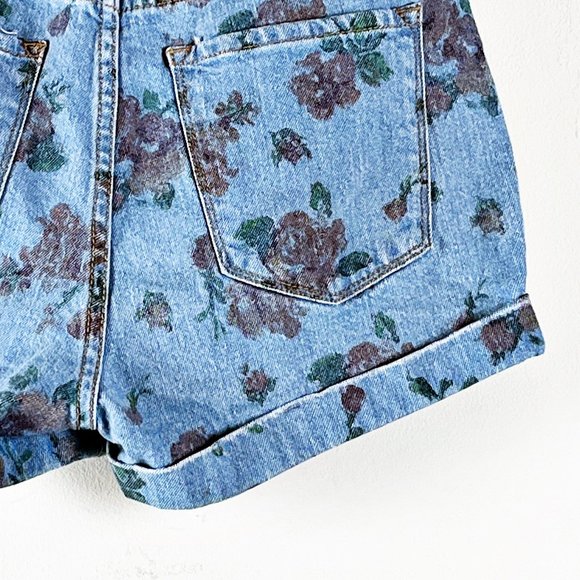 Urban Outfitters Super High Rise Foxy Floral Jean Shorts - Picture 5 of 7